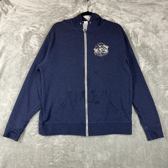 Other - Stone Brewing Zip Front Hoodie Men's XL Blue Graphic "Stachetuber Fest" 2021